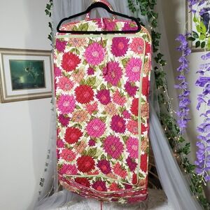 Retired Vera Bradley Hello Dalia Garment Bag Hanging Luggage Travel Bag Floral